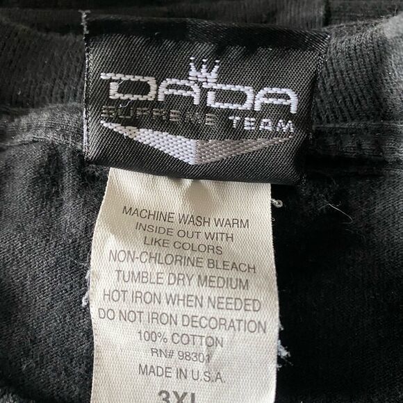 DADA SUPREME TEAM Men’s Black Heavy Cotton T Shirt Size 3XL - Picture 3 of 8